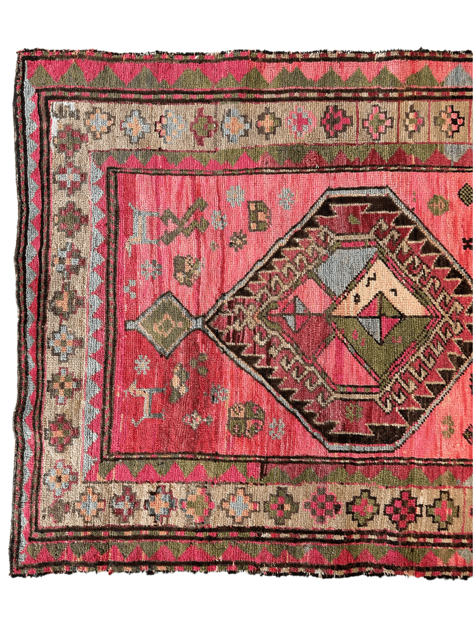 Rare Antique Handmade Caucasian Runner Rug 3’7" x 9’2" - Tampa Home & Garden Store