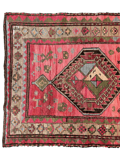 Rare Antique Handmade Caucasian Runner Rug 3’7" x 9’2" - Tampa Home & Garden Store