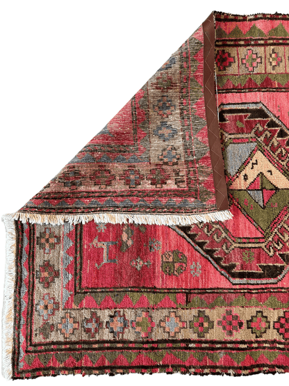 Rare Antique Handmade Caucasian Runner Rug 3’7" x 9’2" - Tampa Home & Garden Store