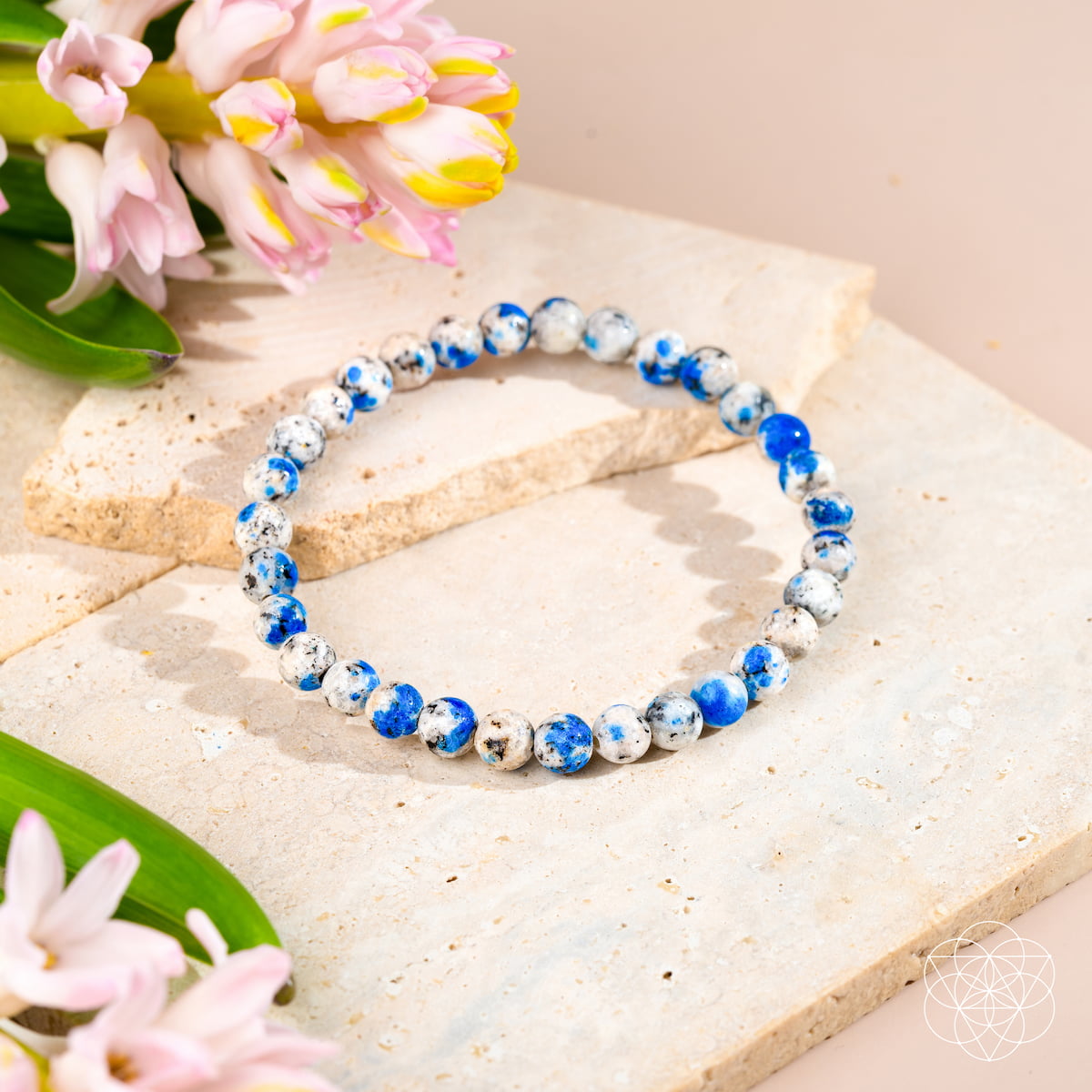 Bracelet rare en pierre K2, symbole d'aventure spirituelle | 6 mm