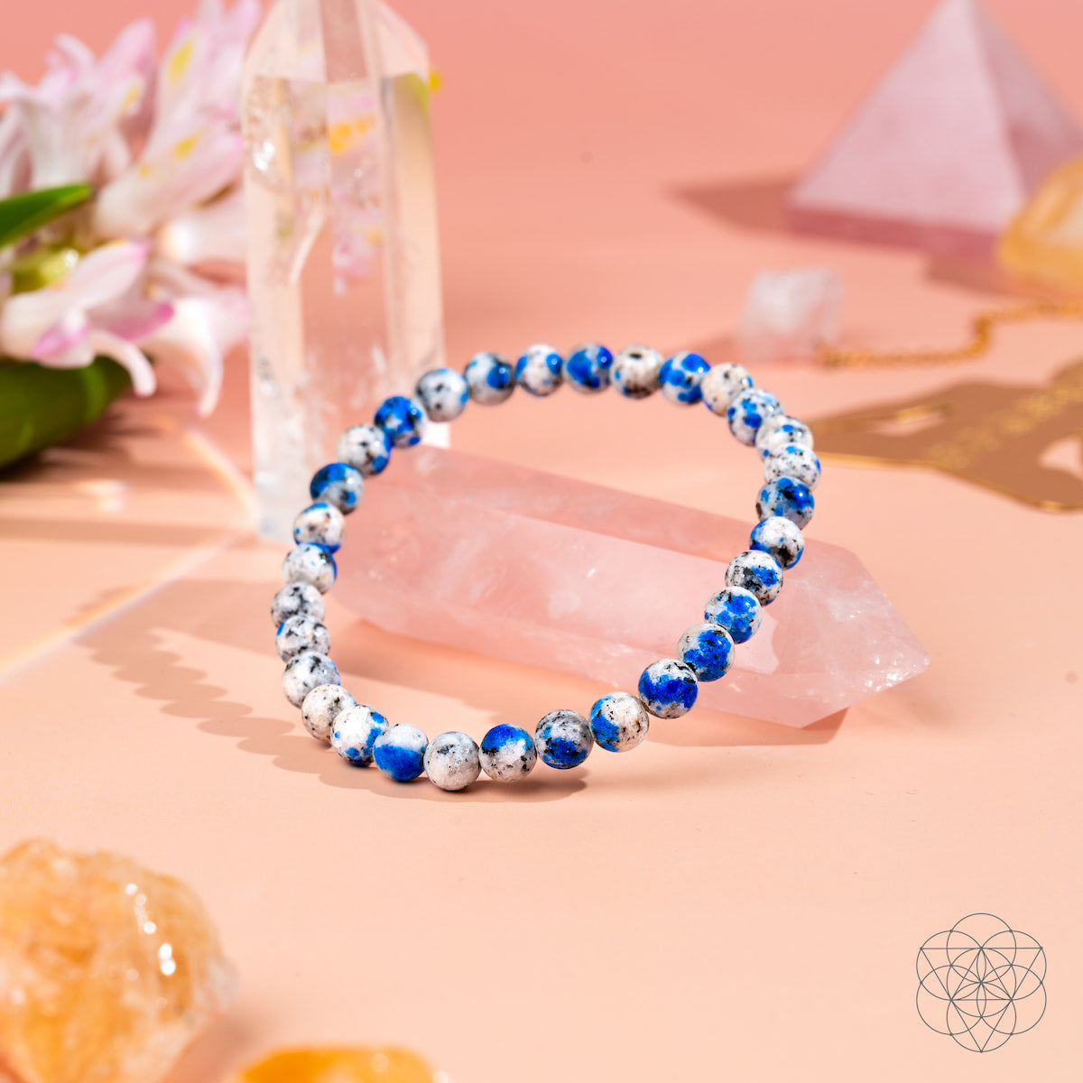 Bracelet rare en pierre K2, symbole d'aventure spirituelle | 6 mm