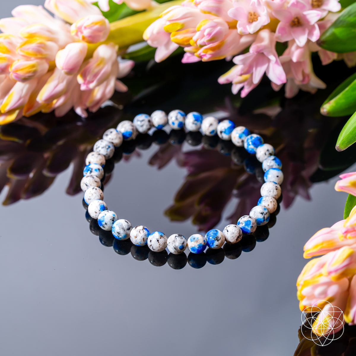Bracelet rare en pierre K2, symbole d'aventure spirituelle | 6 mm