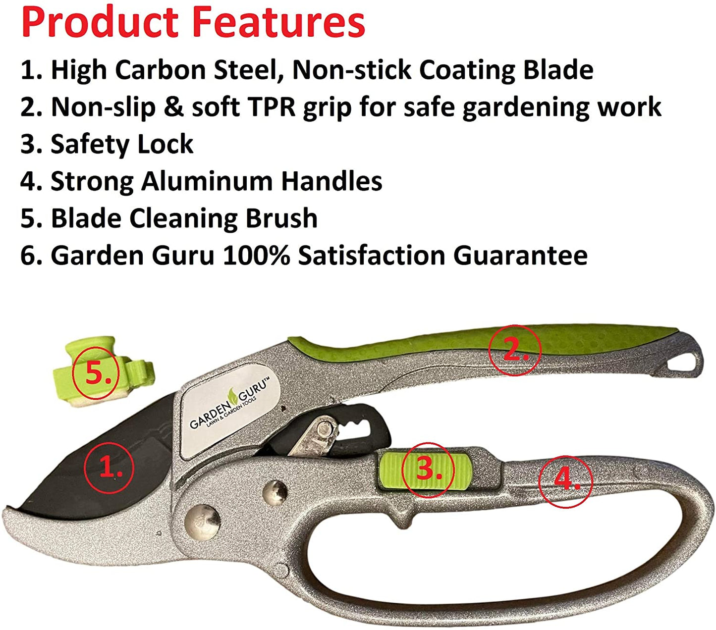 Ratchet Garden Pruning Shears Clippers Deluxe - Tampa Home & Garden Store