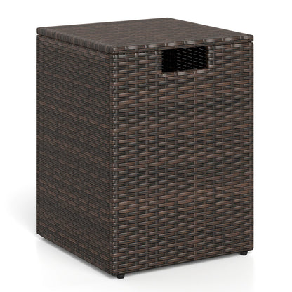 Rattan Propane Tank Cover Patio Hideaway Tank Side Table