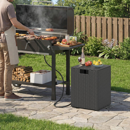 Rattan Propane Tank Cover Patio Hideaway Tank Side Table
