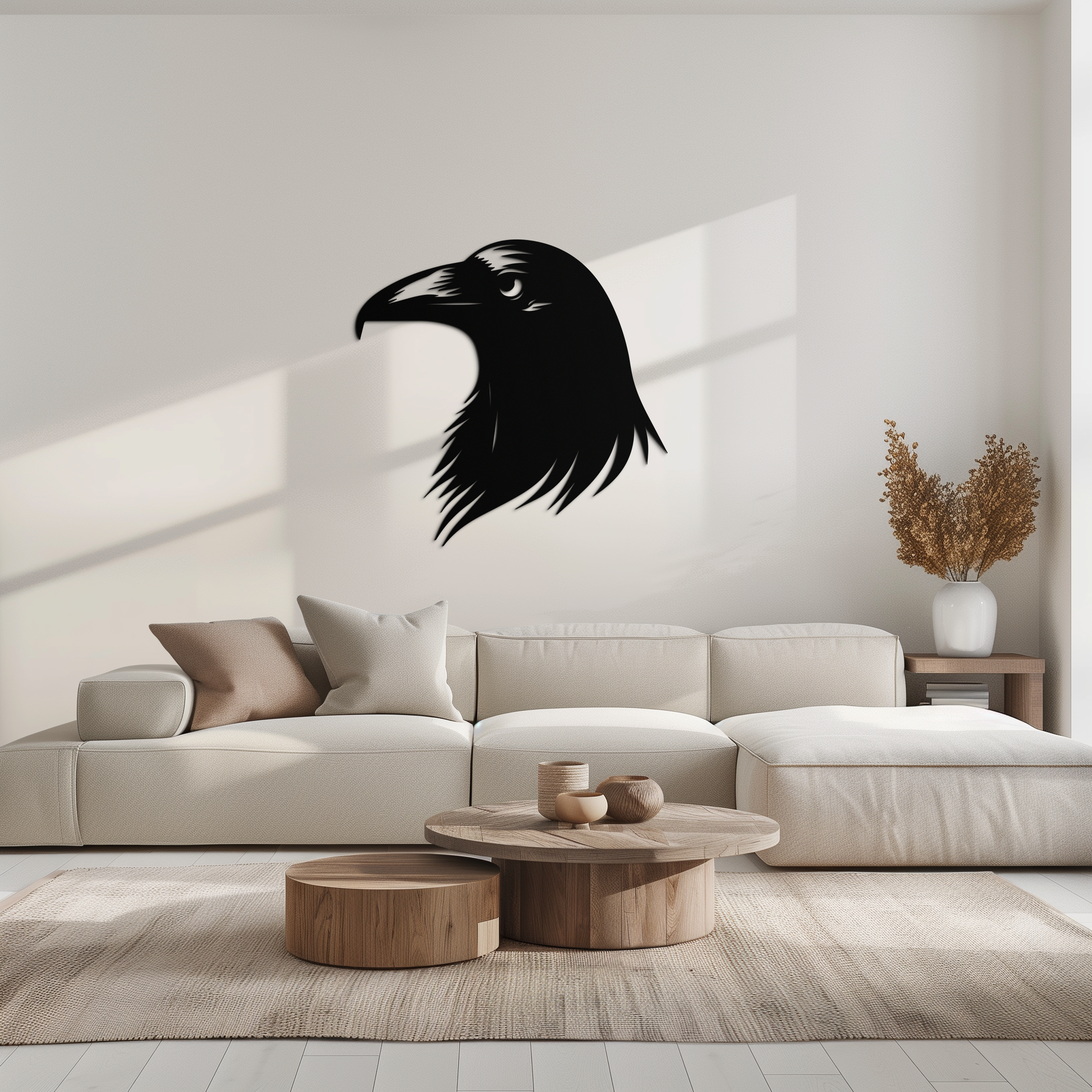 Raven Metal Wall Art - Mysterious Crow Silhouette Decor- KAF277 - Tampa Home & Garden Store