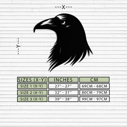 Raven Metal Wall Art - Mysterious Crow Silhouette Decor- KAF277 - Tampa Home & Garden Store
