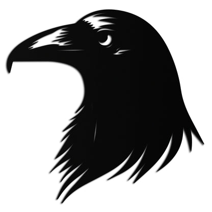 Raven Metal Wall Art - Mysterious Crow Silhouette Decor- KAF277 - Tampa Home & Garden Store