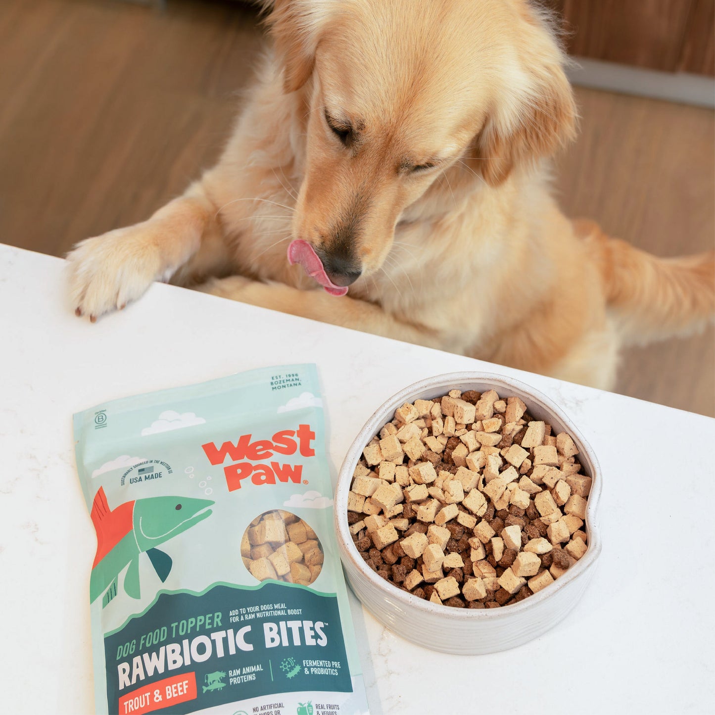 Protein Rich Trout and Beef Dog Food Topper
