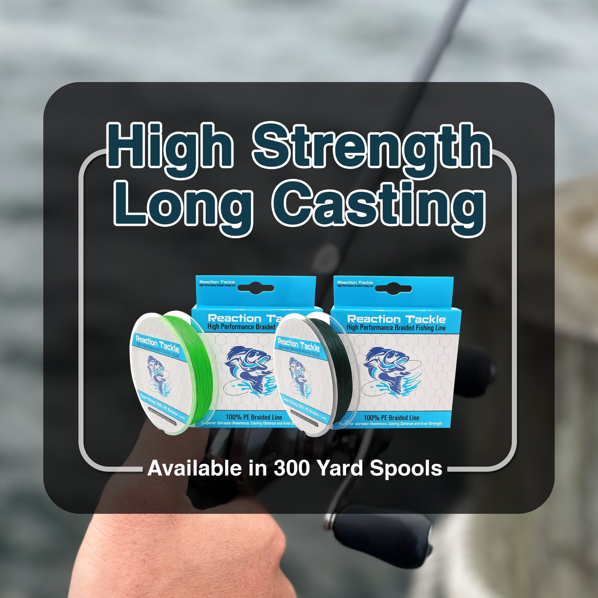 Reaction Tackle 9 Strand Braided Fishing Line - Tampa Home & Garden Store