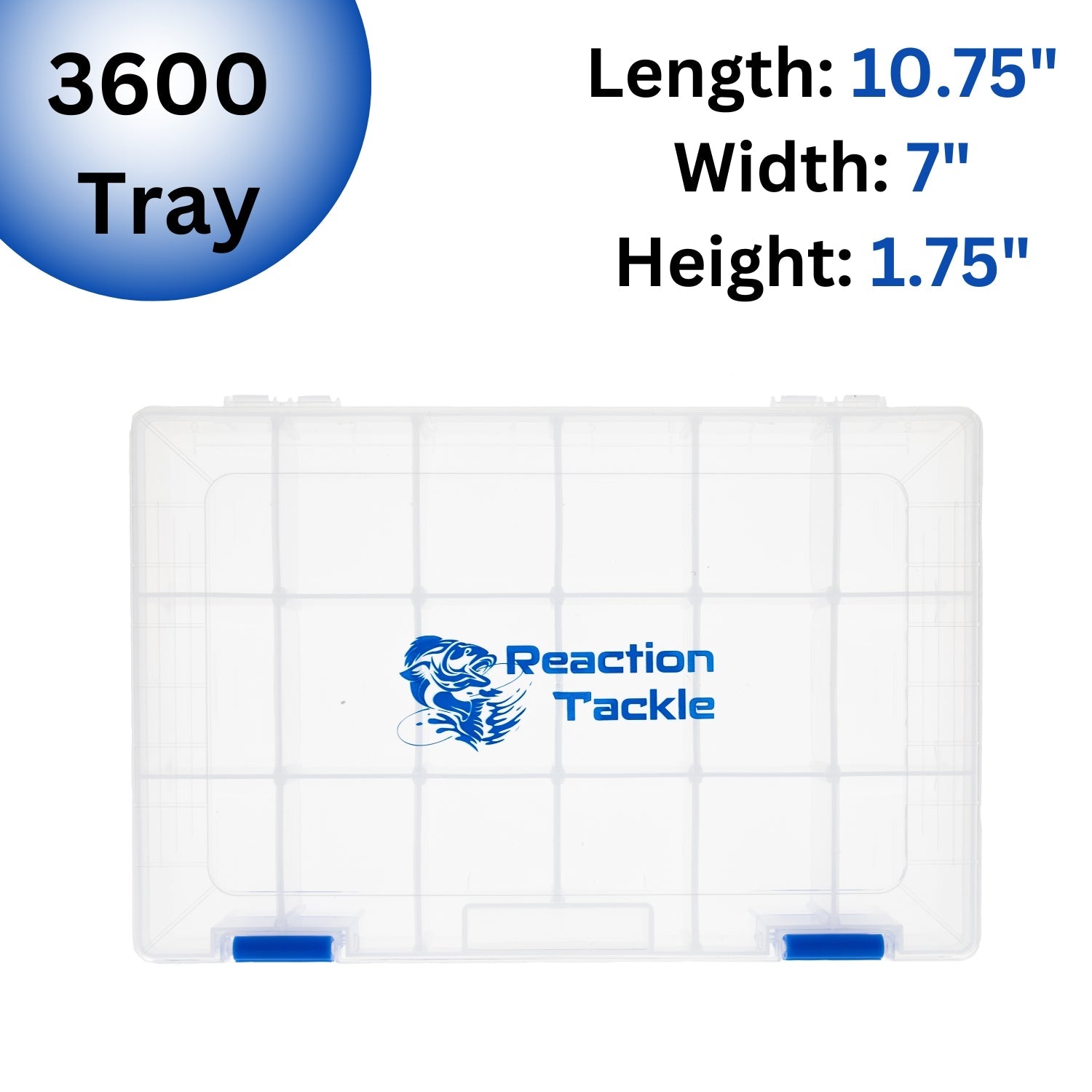 Reaction Tackle Basic Tackle Tray- Affordable, Lightweight Design with 2 Secure Clips - Tampa Home & Garden Store