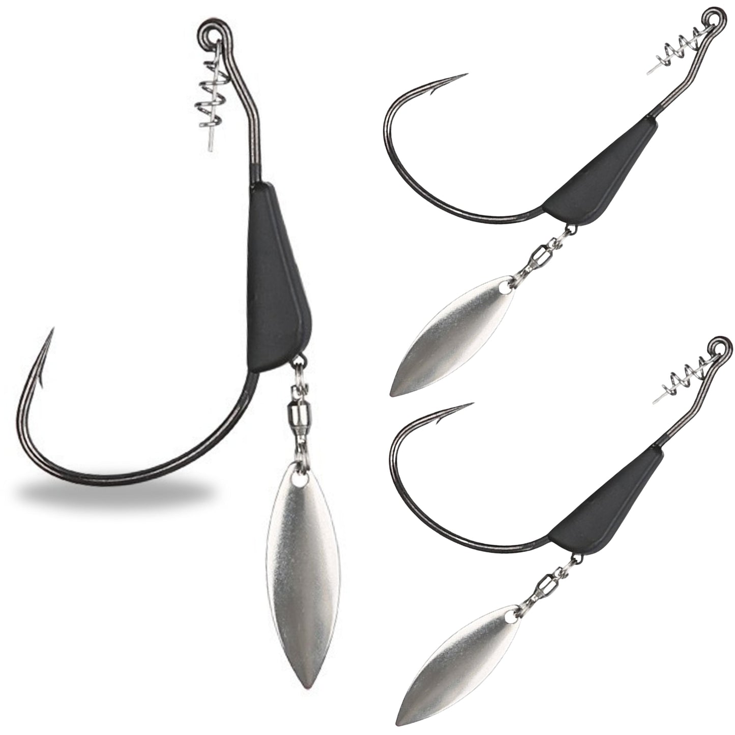 Reaction Tackle Bladed/Tungsten Weighted Swimbait Hooks- 3-Pack - Tampa Home & Garden Store