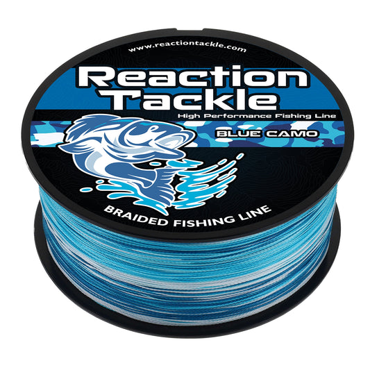 Reaction Tackle Braided Fishing Line - Blue Camo - Tampa Home & Garden Store