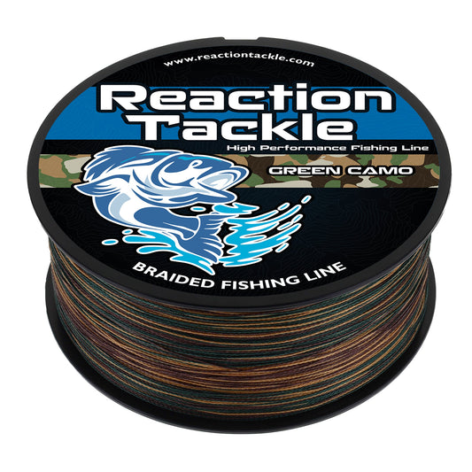 Reaction Tackle Braided Fishing Line - Green Camo - Tampa Home & Garden Store