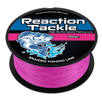 Reaction Tackle Braided Fishing Line - Pink - Tampa Home & Garden Store