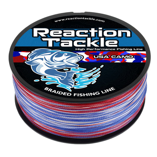 Reaction Tackle Braided Fishing Line - USA Camo - Tampa Home & Garden Store