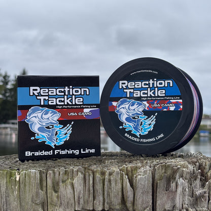 Reaction Tackle Braided Fishing Line - USA Camo - Tampa Home & Garden Store
