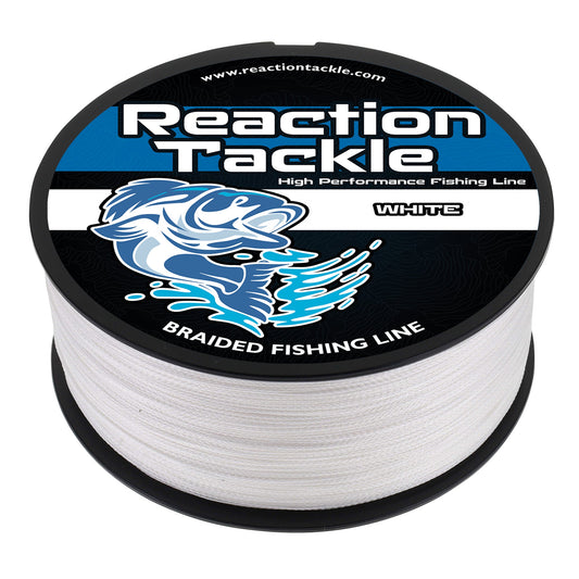 Reaction Tackle Braided Fishing Line - White - Tampa Home & Garden Store