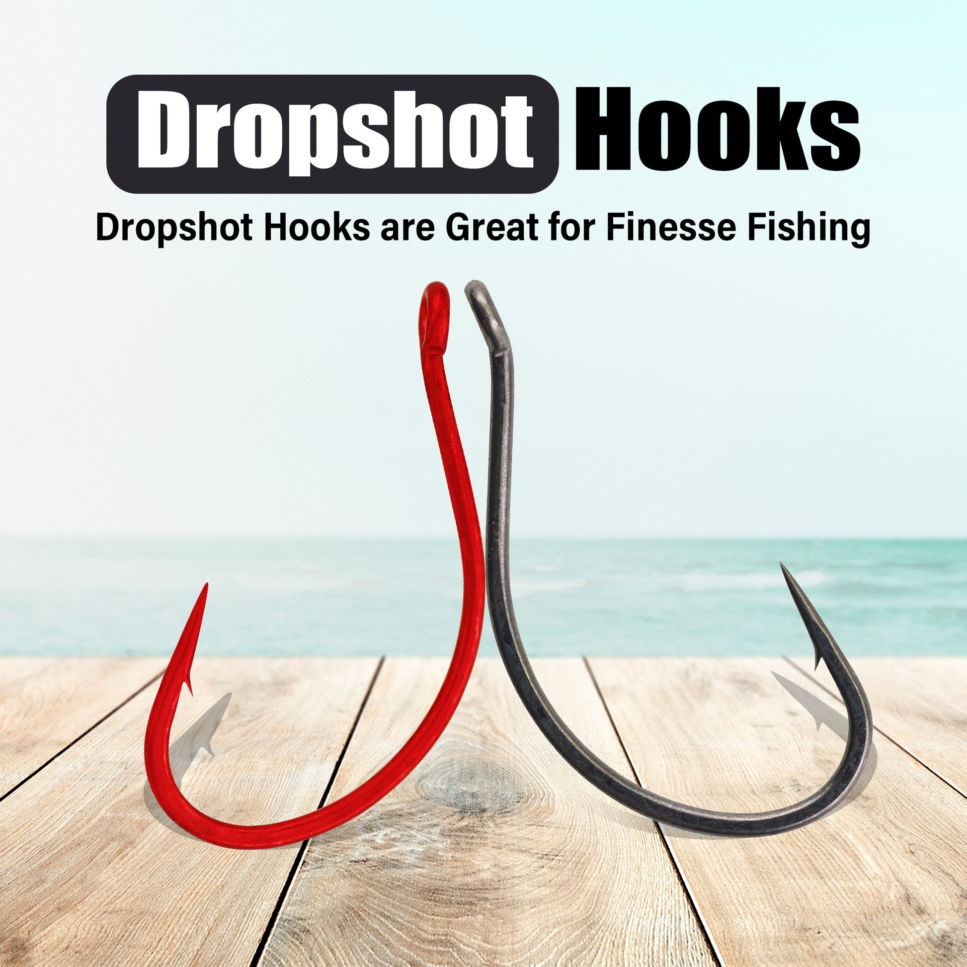 Reaction Tackle Drop Shot Hooks- Pack of 50 - Tampa Home & Garden Store