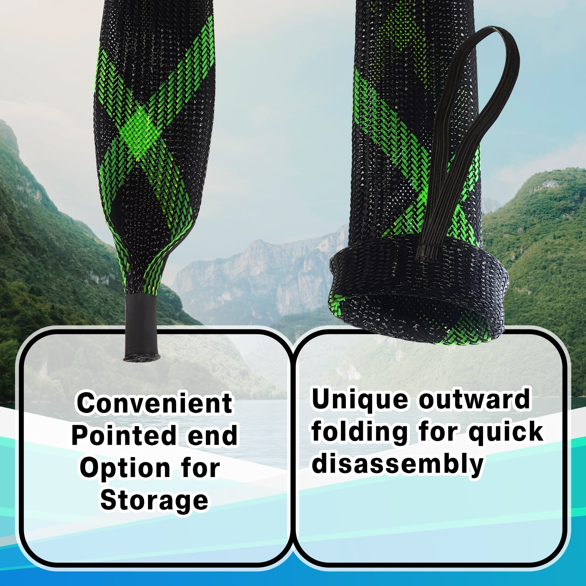 Reaction Tackle Fishing Rod Cover / Rod Sleeve / Rod Sock (2-Pack) - Tampa Home & Garden Store