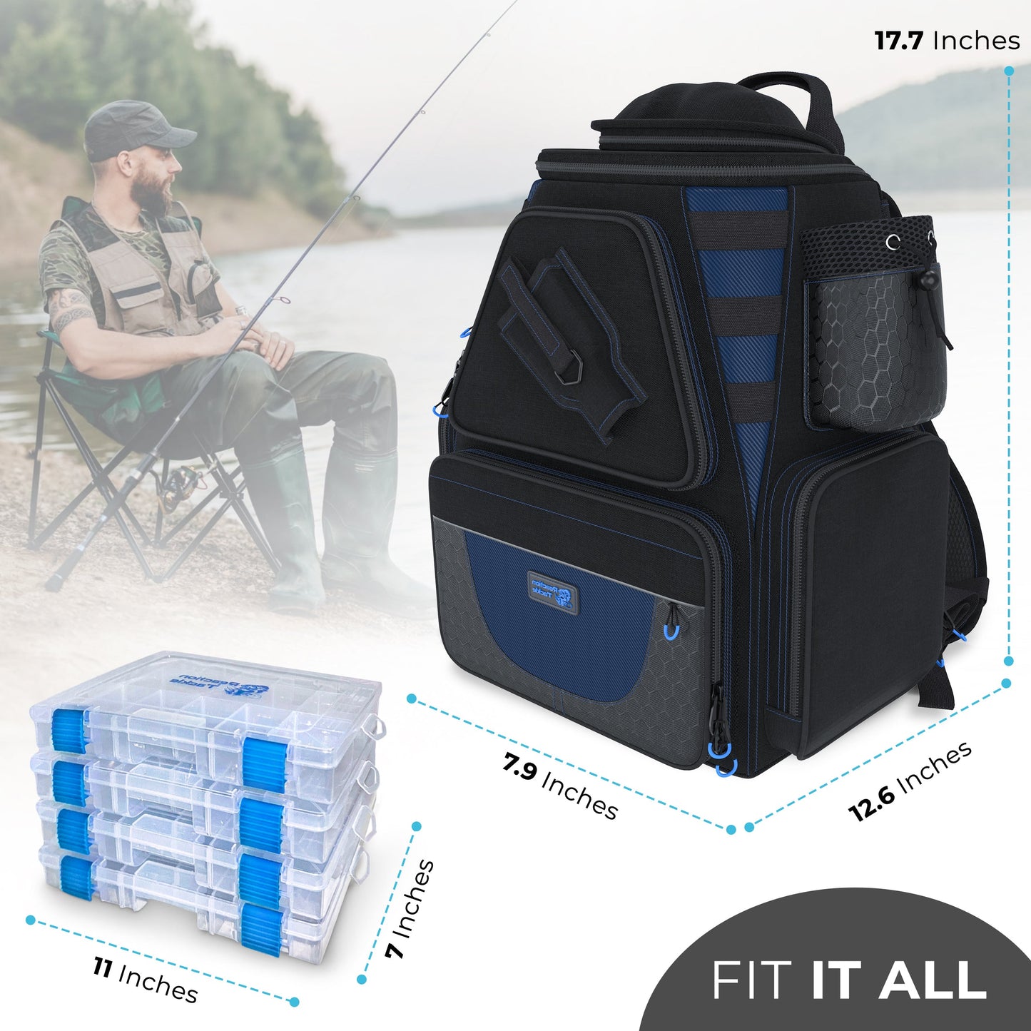 Reaction Tackle Fishing Tackle Backpack- Trays included - Tampa Home & Garden Store