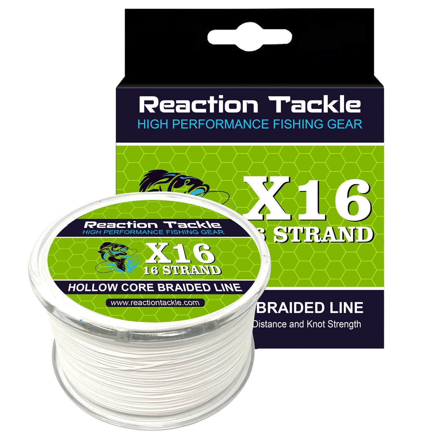 Reaction Tackle Hollow Core - 16 Strand Braided Fishing Line - Tampa Home & Garden Store