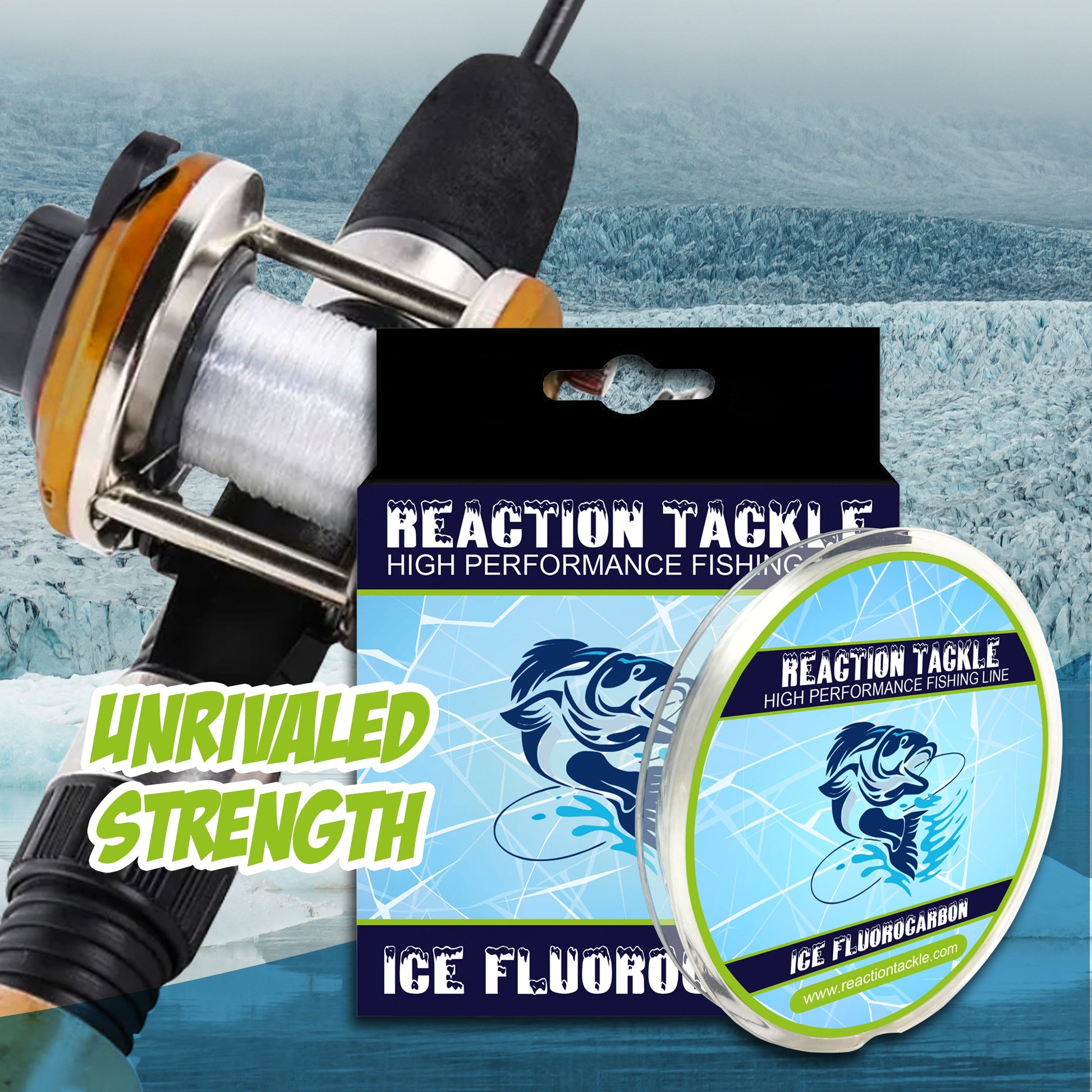 Reaction Tackle Ice Fluorocarbon Fishing Line or Leader - Tampa Home & Garden Store