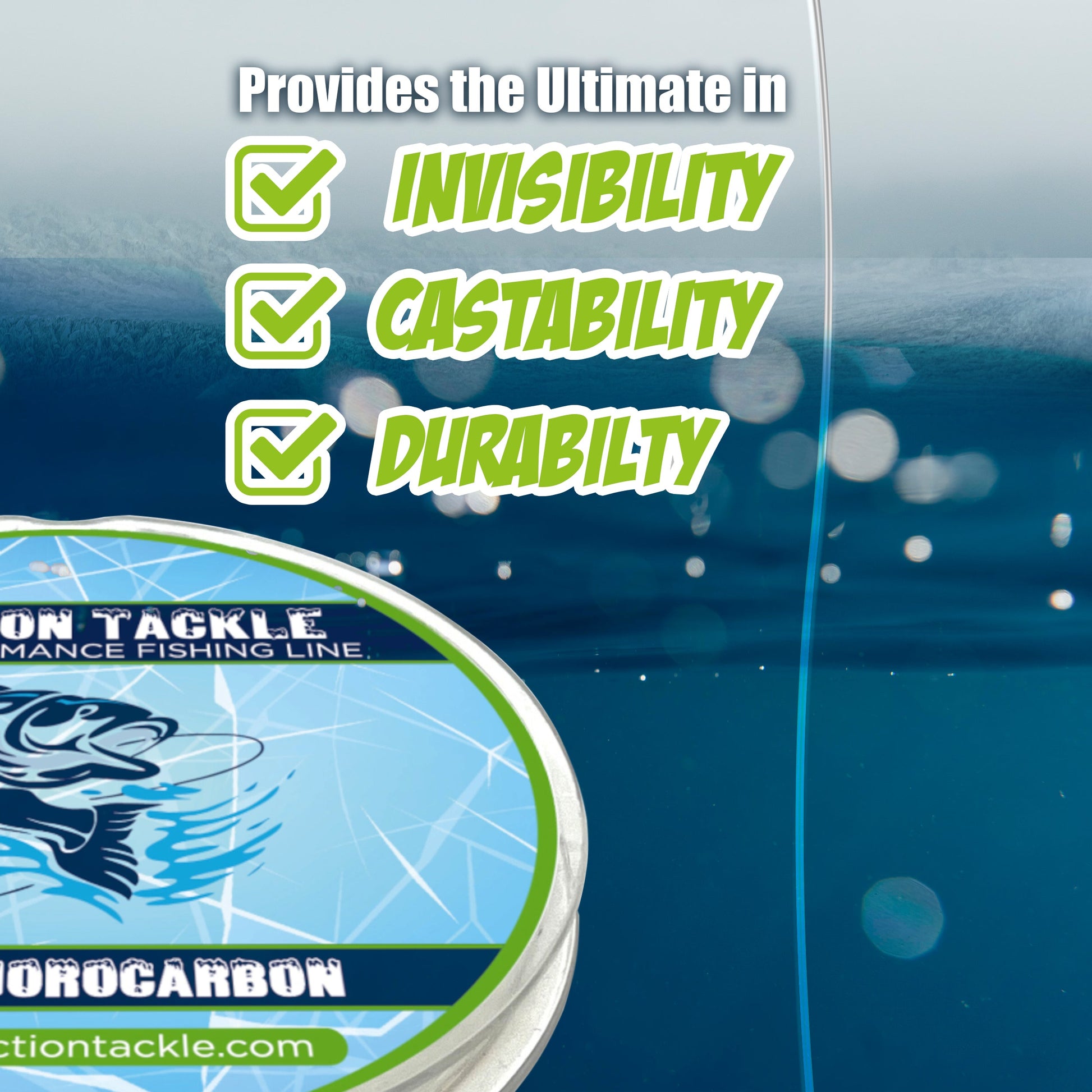 Reaction Tackle Ice Fluorocarbon Fishing Line or Leader - Tampa Home & Garden Store