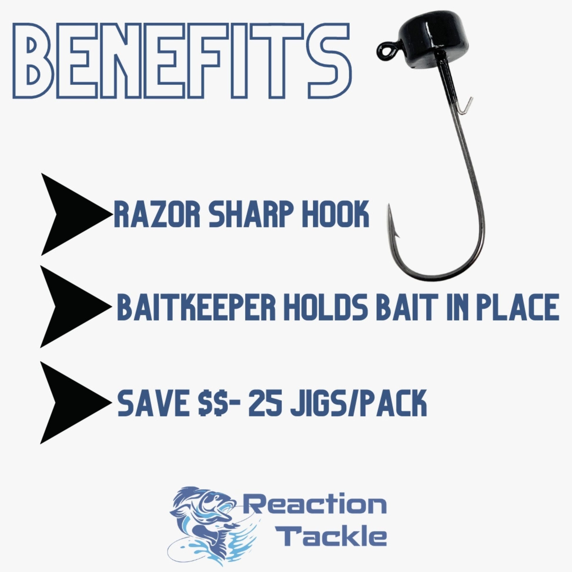 Reaction Tackle Lead Ned Rig - Shroom Jigs (25-Pack) - Tampa Home & Garden Store