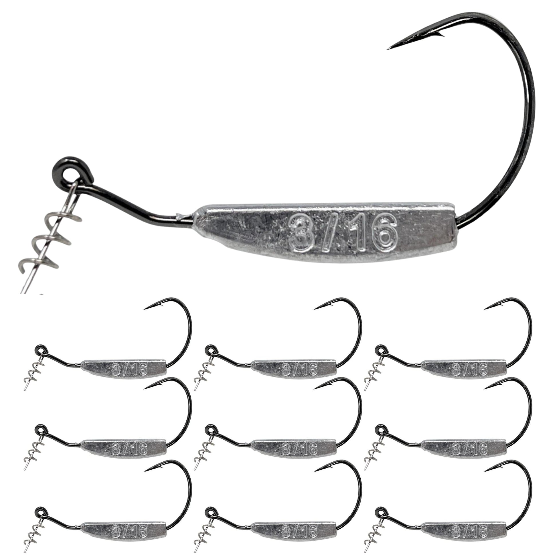 Reaction Tackle Lead Weighted Swimbait Hooks (10-PACK) - Tampa Home & Garden Store