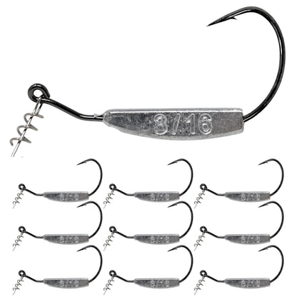 Reaction Tackle Lead Weighted Swimbait Hooks (10-PACK) - Tampa Home & Garden Store