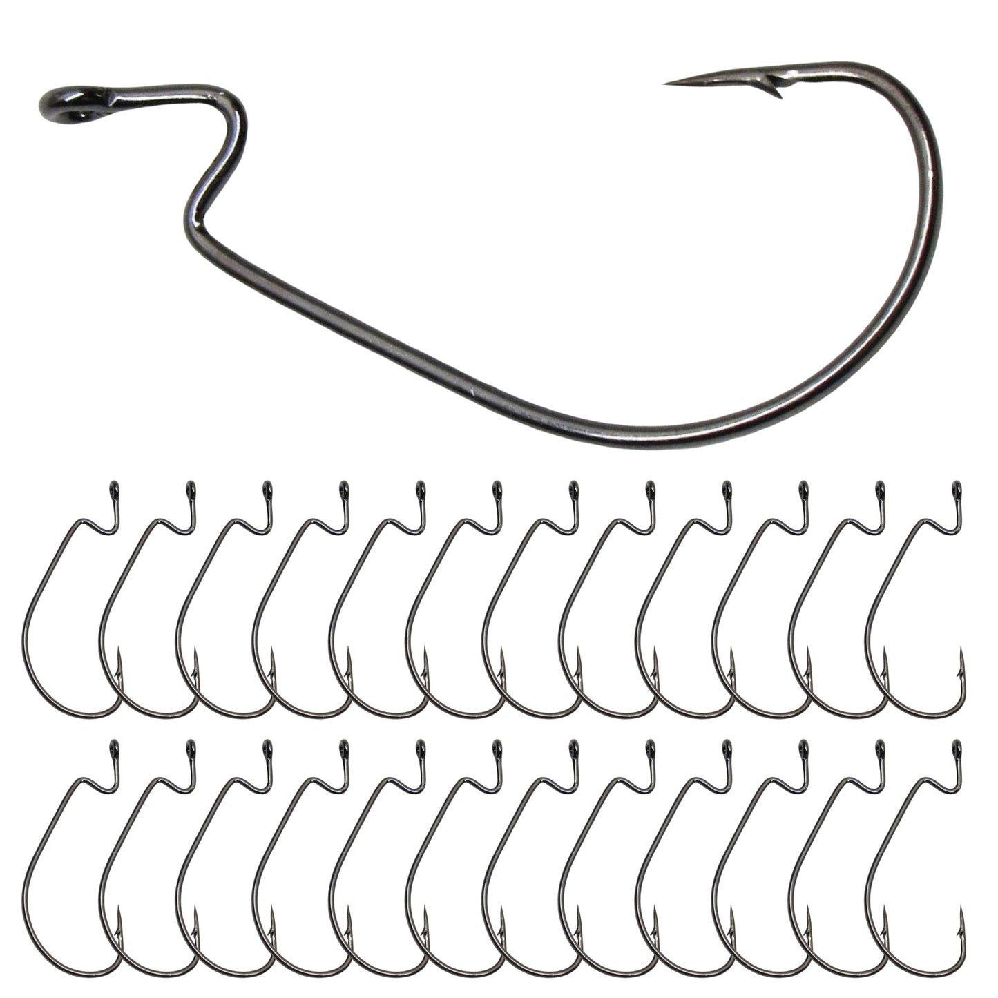 Reaction Tackle Offset EWG Worm Hooks (25-Pack) - Tampa Home & Garden Store