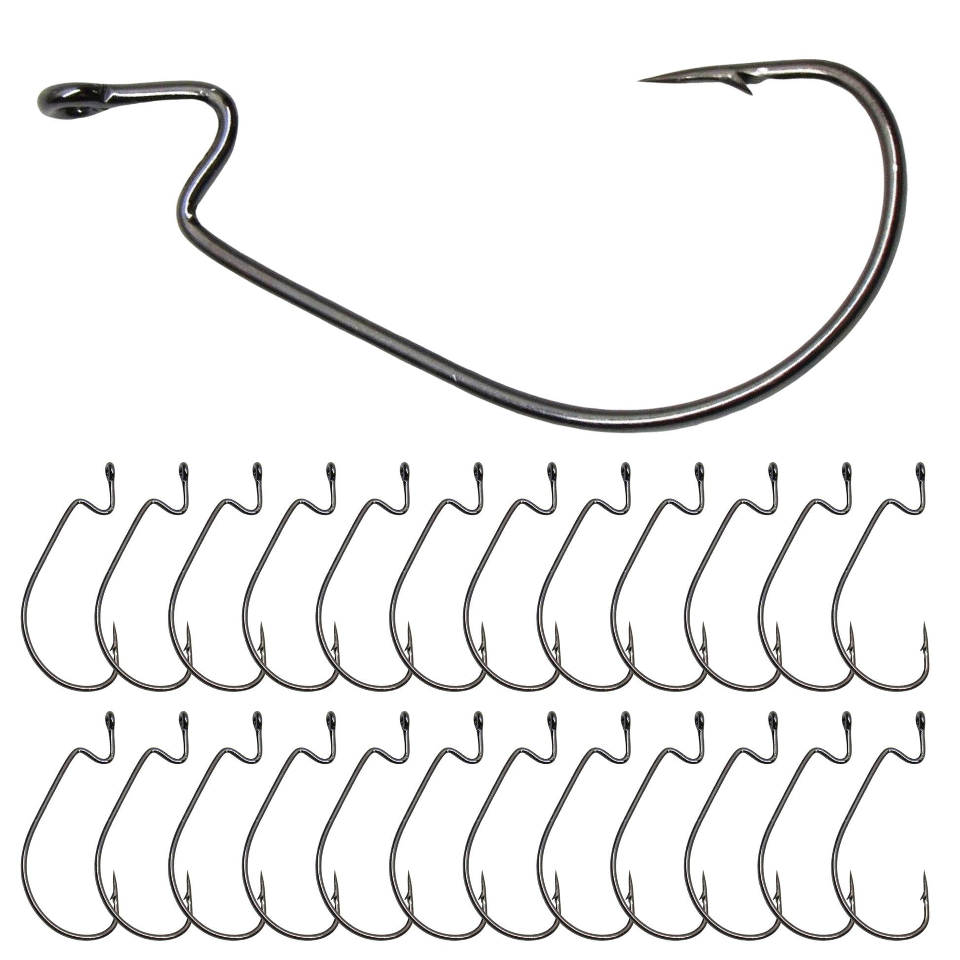 Reaction Tackle Offset EWG Worm Hooks (25-Pack) - Tampa Home & Garden Store