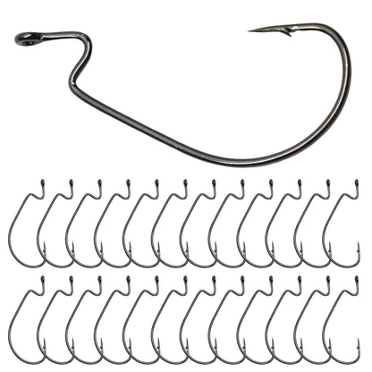 Reaction Tackle Offset EWG Worm Hooks (25-Pack) - Tampa Home & Garden Store