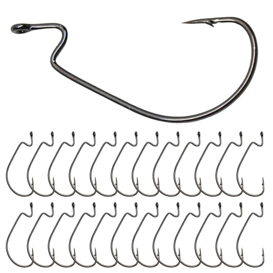 Reaction Tackle Offset EWG Worm Hooks (25-Pack) - Tampa Home & Garden Store