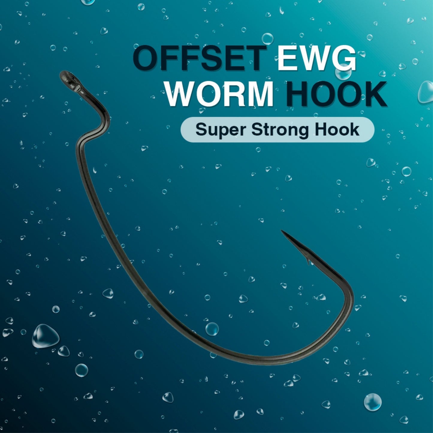 Reaction Tackle Offset EWG Worm Hooks (25-Pack) - Tampa Home & Garden Store