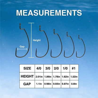 Reaction Tackle Offset EWG Worm Hooks (25-Pack) - Tampa Home & Garden Store