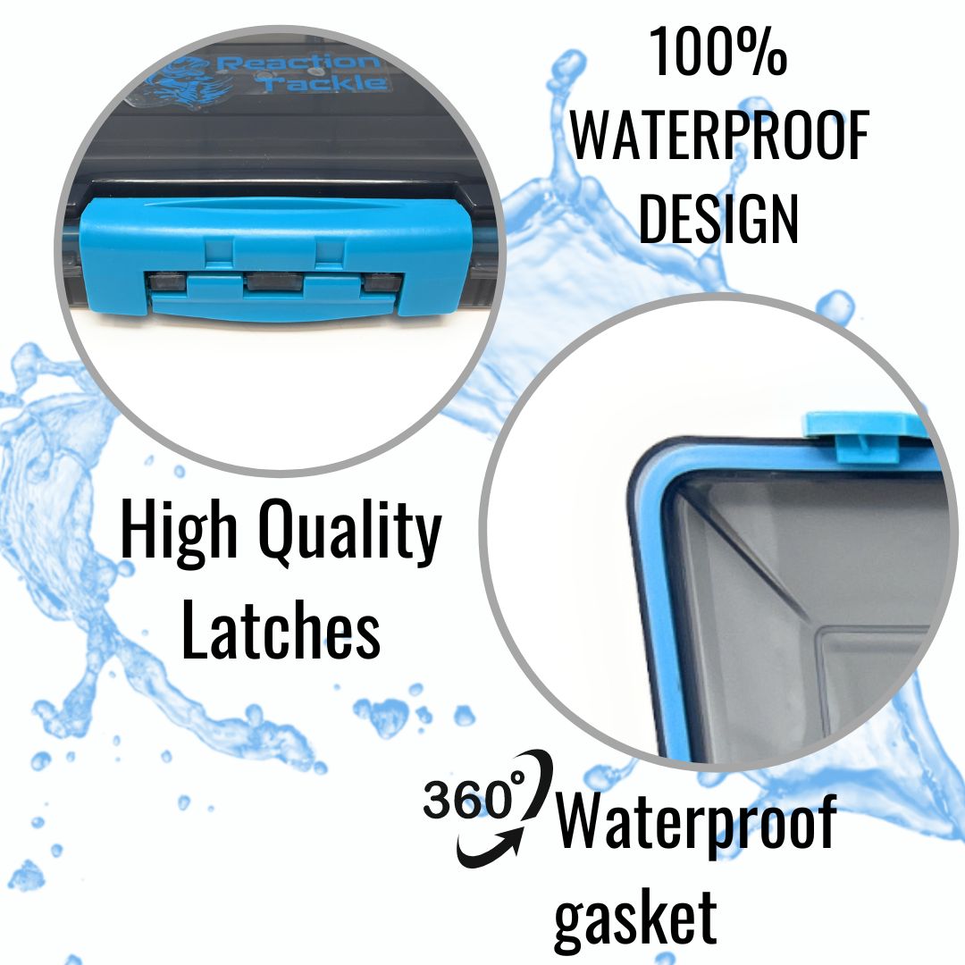 Reaction Tackle Premium Tackle Tray- High Performance and Waterproof with 3 Resilient Clips - Tampa Home & Garden Store