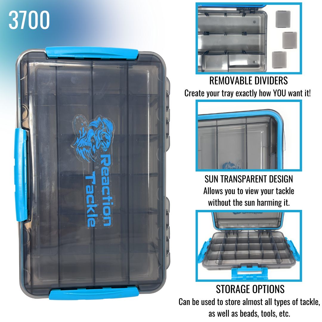 Reaction Tackle Premium Tackle Tray- High Performance and Waterproof with 3 Resilient Clips - Tampa Home & Garden Store