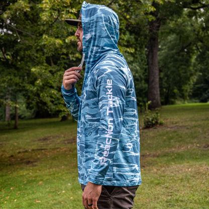 Reaction Tackle SPF UPF 50+ Long Sleeve Hooded Fishing Shirt - Tampa Home & Garden Store