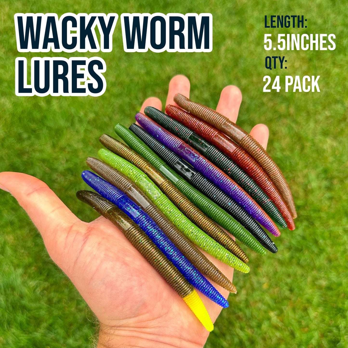 Reaction Tackle Soft Plastic Wacky Worms 5.5in - 24 Pack - Tampa Home & Garden Store