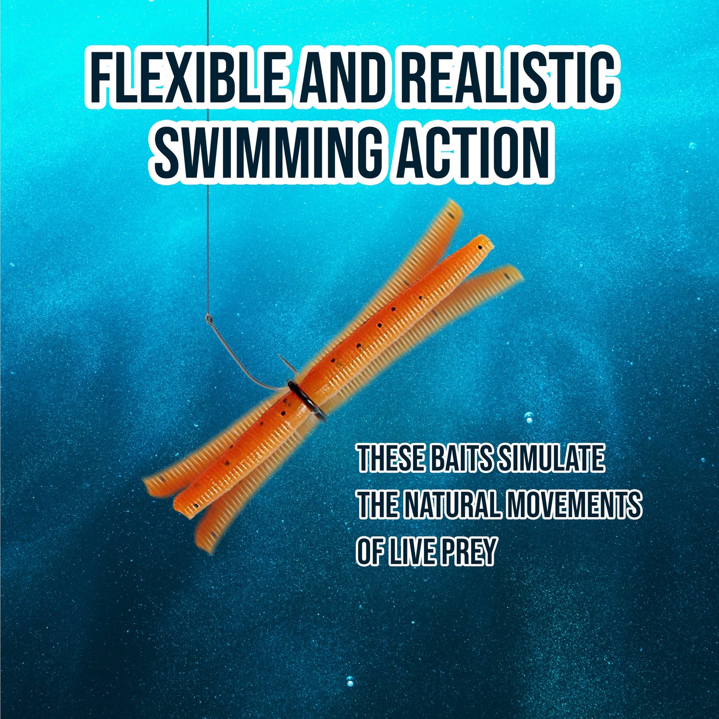 Reaction Tackle Soft Plastic Wacky Worms 5.5in - 24 Pack - Tampa Home & Garden Store