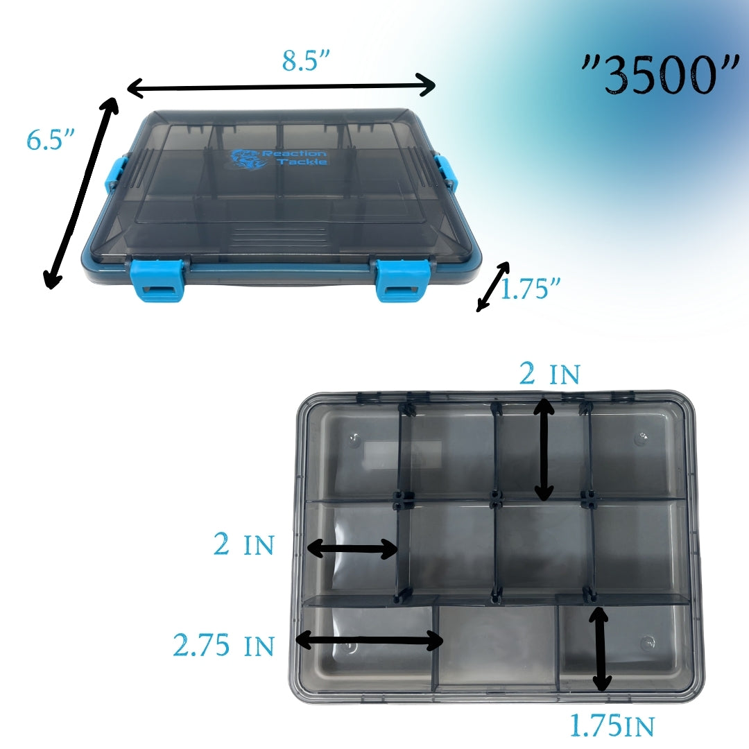 Reaction Tackle Standard Tackle Tray- Sturdy and Waterproof with 4 Reliable Clips - Tampa Home & Garden Store