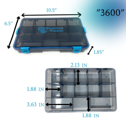 Reaction Tackle Standard Tackle Tray- Sturdy and Waterproof with 4 Reliable Clips - Tampa Home & Garden Store