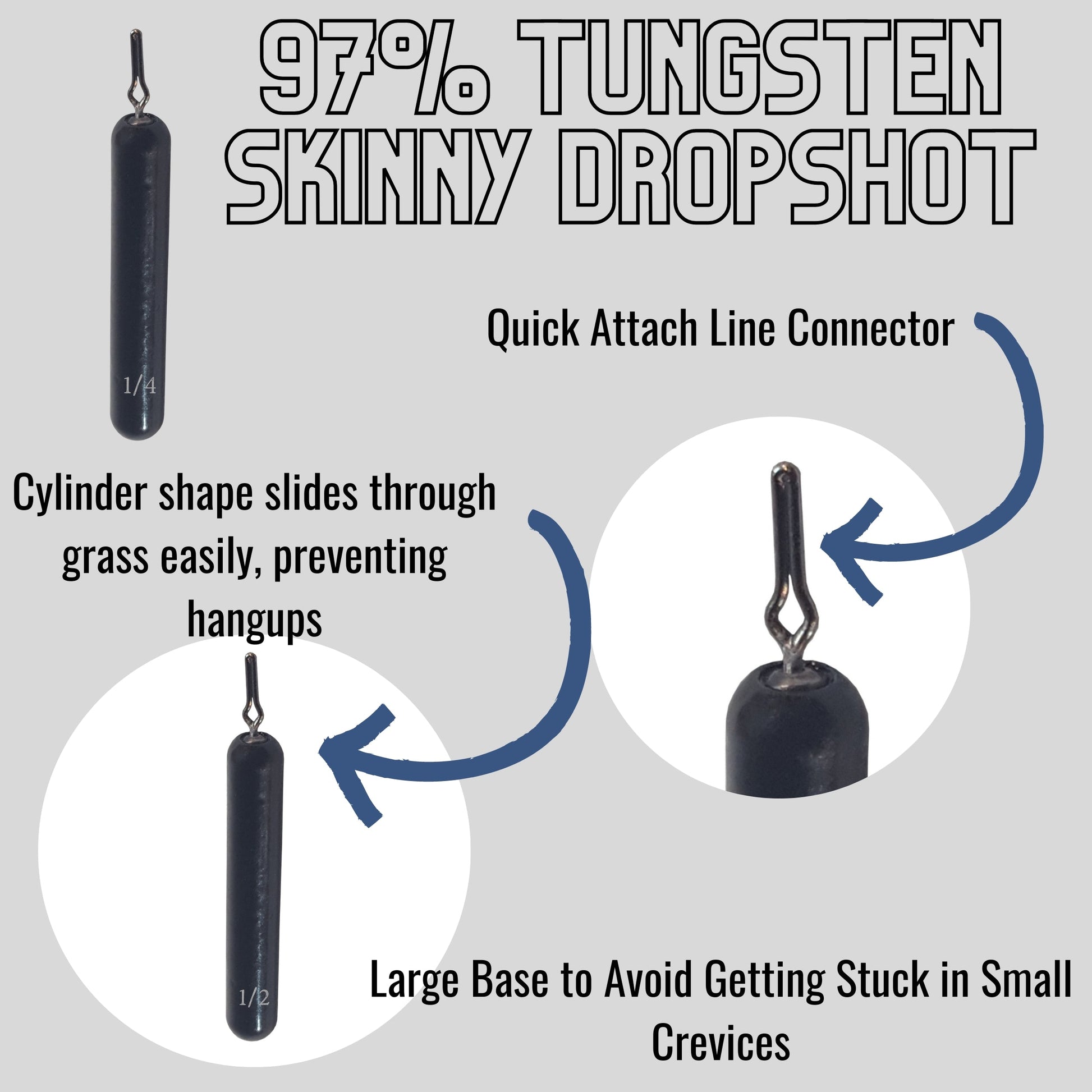 Reaction Tackle Tungsten Drop Shot Weights - Tampa Home & Garden Store