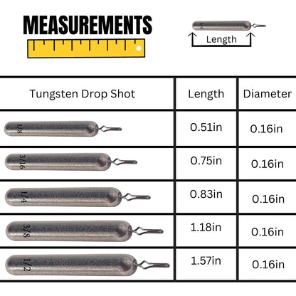 Reaction Tackle Tungsten Drop Shot Weights - Tampa Home & Garden Store