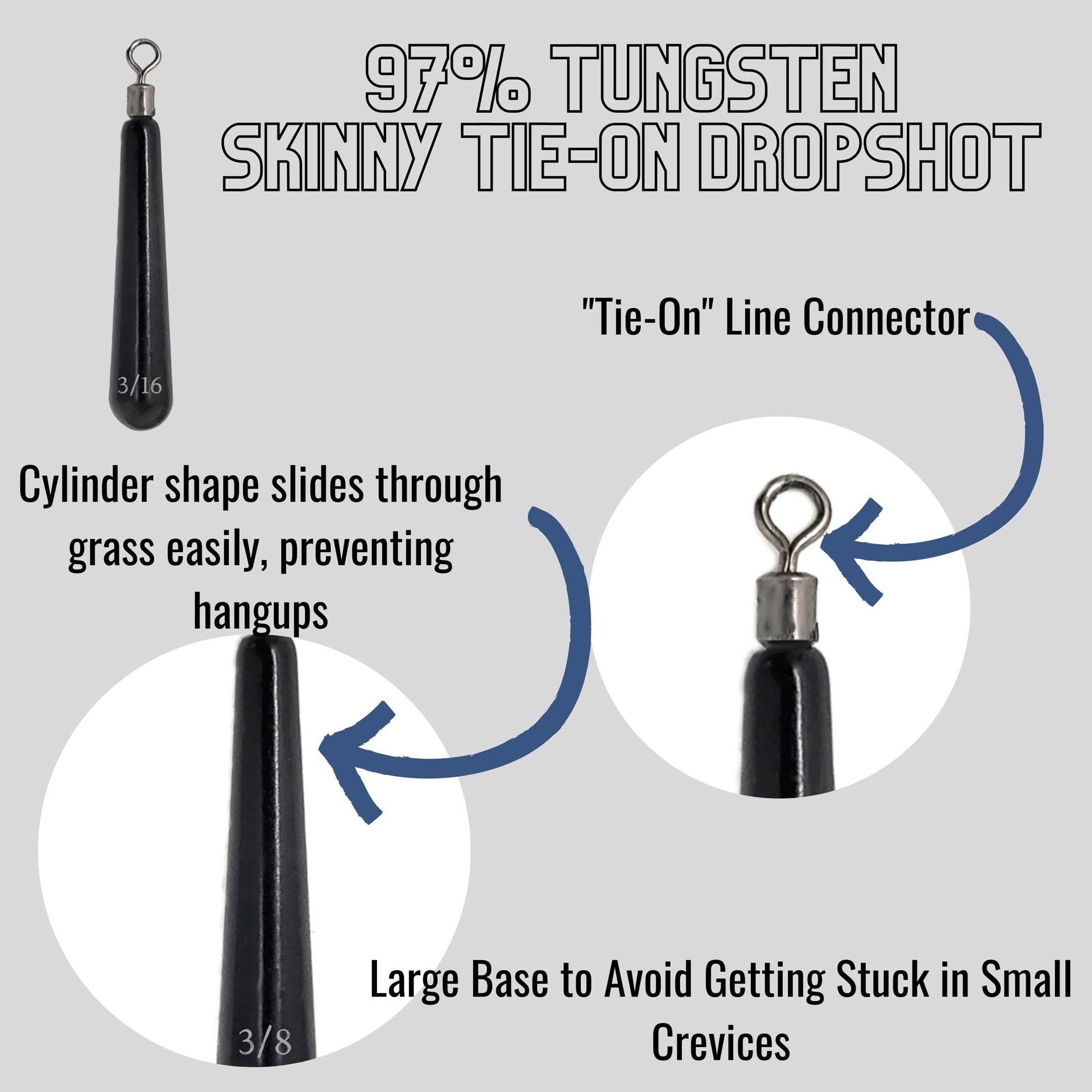 Reaction Tackle Tungsten Drop Shot Weights - Tampa Home & Garden Store