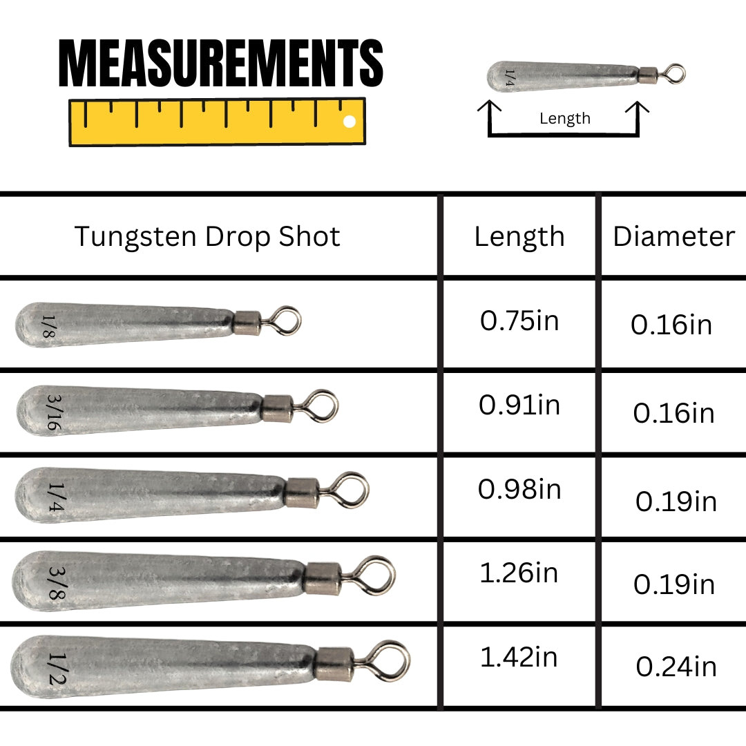 Reaction Tackle Tungsten Drop Shot Weights - Tampa Home & Garden Store