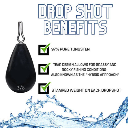Reaction Tackle Tungsten Drop Shot Weights - Tampa Home & Garden Store