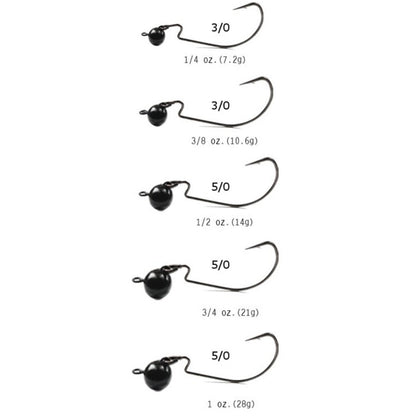 Reaction Tackle Tungsten Football/Swing Jig Heads- 3-Pack - Tampa Home & Garden Store